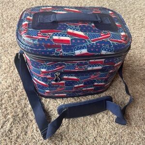 Vineyard Vines Red, White, and Blue Whale Cooler Bag